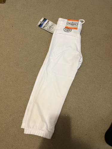 White New Medium Louisville Slugger Game Pants