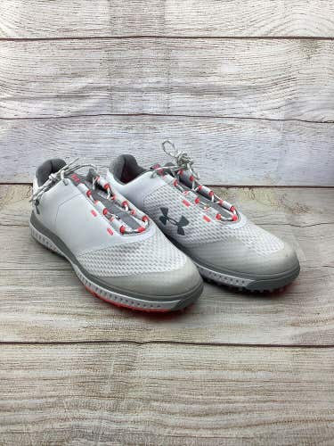NEW Under Armour Fade RST White Gray Pink Golf Shoes Women's 9.5 3000221-100