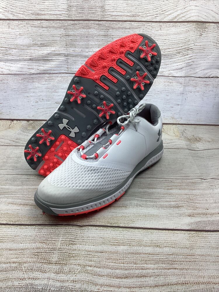 NEW Under Armour Fade RST White Gray Pink Golf Shoes Women's