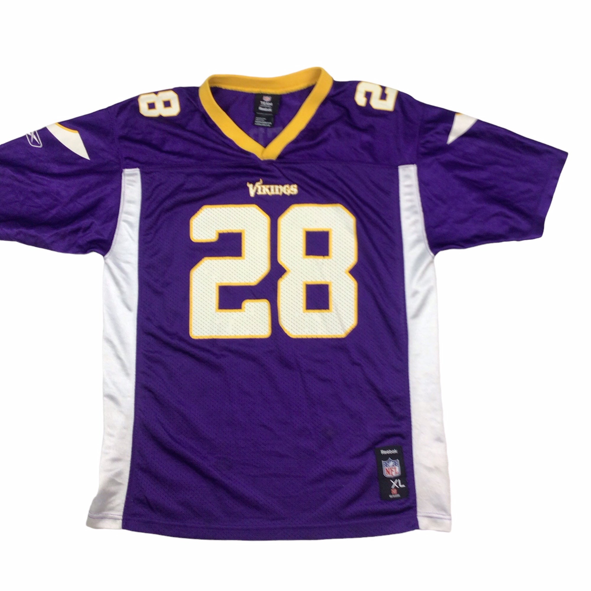 Adrian Peterson #28 Minnesota Vikings Reebok Pink NFL Jersey Womens L