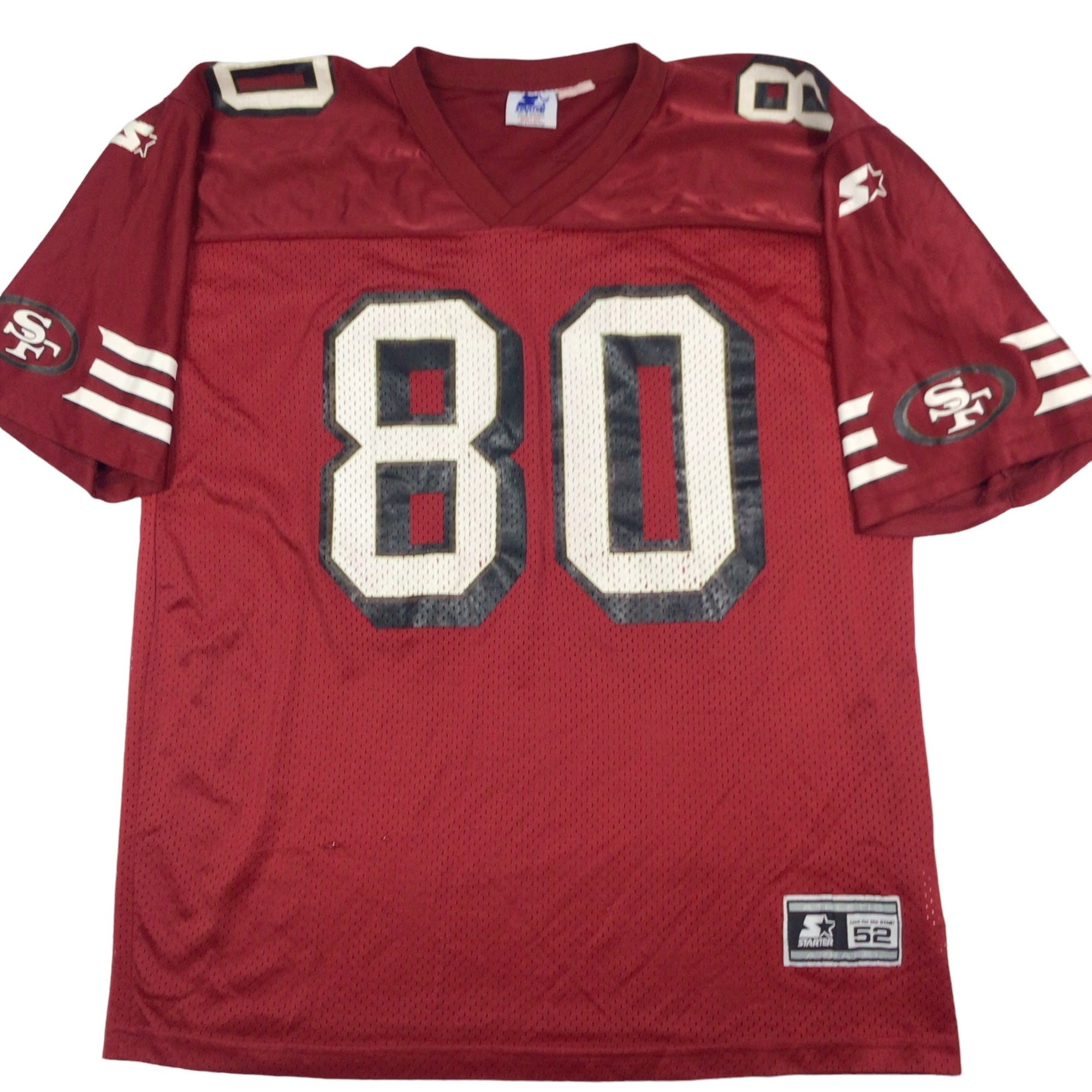 Vintage Champion Jerry Rice 80 San Francisco 49ers White NFL Jersey - Size  48