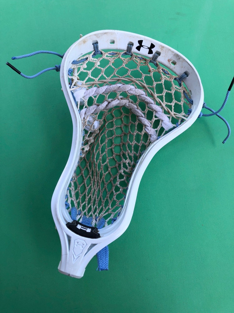 Used Under Armour Command Strung Lacrosse Head (Hopkins Colors)