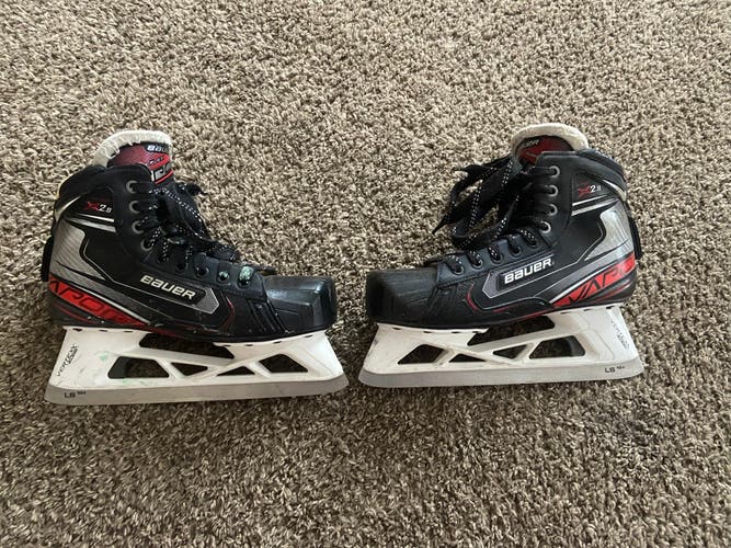 Goalie Skate Intermediate Used Bauer Vapor X2.9 Hockey Skates Regular Width Size 7.5