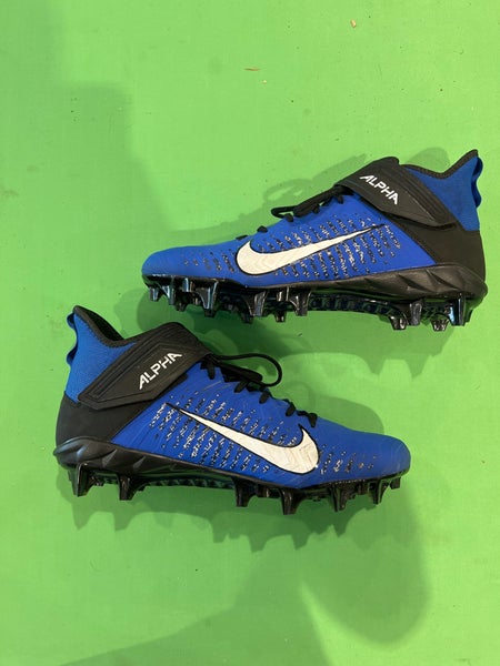 NIKE ALPHA MENACE PRO II 2 MID Mens Football Cleats - BLUE size 10