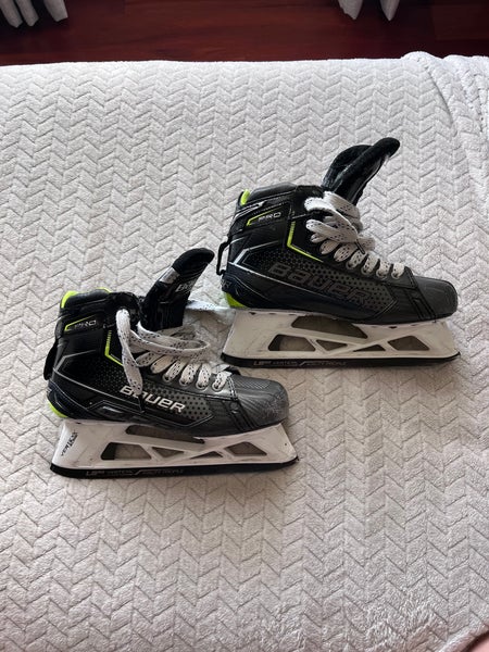 Used Bauer Regular Width Size 7.5 Pro Hockey Goalie Skates