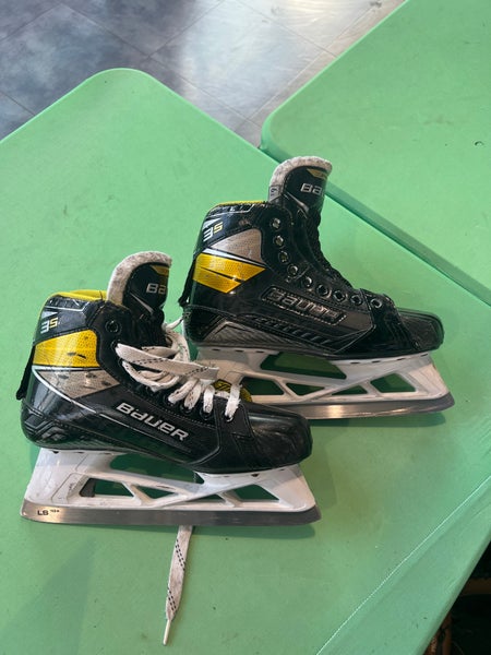 Used Junior Bauer Supreme 3s Hockey Goalie Skates D&R (Regular) 6.5