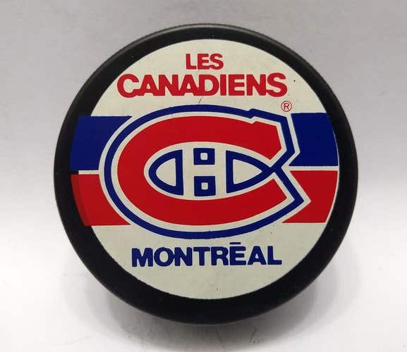 85-92 MONTREAL CANADIENS Large Logo Official NHL Hockey GAME PUCK Ziegler GT1 DH