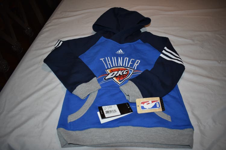NEW - NBA OKC Thunder Adidas Hooded Sweatshirt, Youth Medium