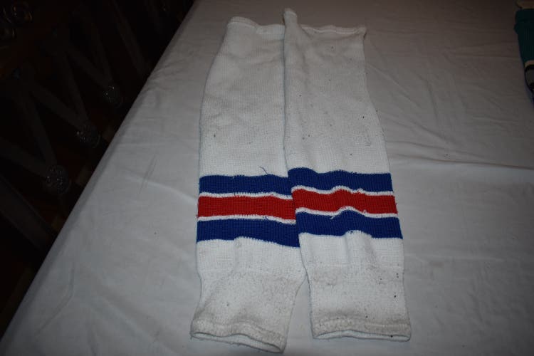 Striped Hockey Socks, Red/White/Blue, 29 inches
