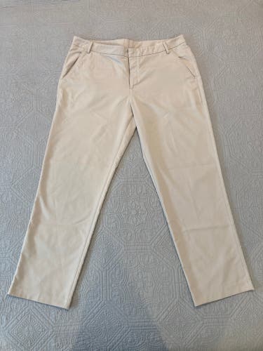 Puma Golf Men's Tech Pants Size 40 Waist 32 Inseam Khaki Style 568580 UPF 50+