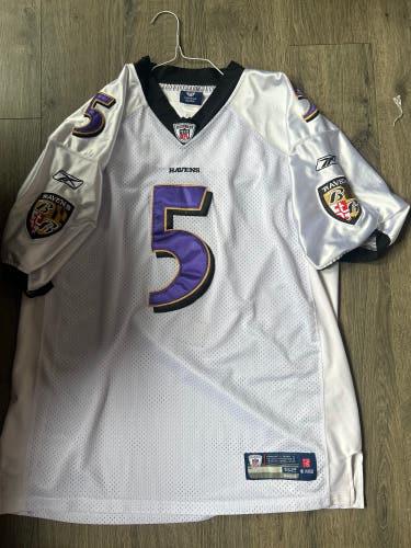 Joe Flacco Ravens On Field Reebok Jersey Size 52