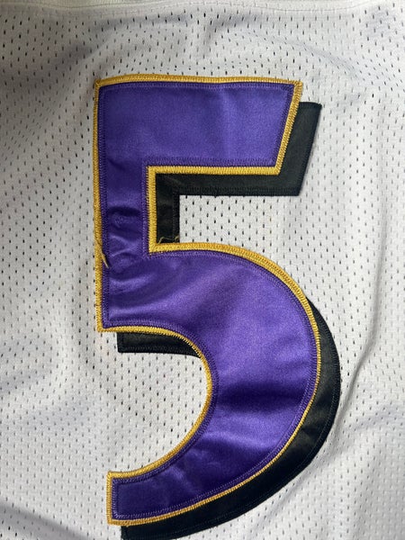 Reebok White NFL Baltimore Ravens Joe Flacco #5 Football Jersey Mens Size  52