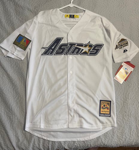 Men’s Houston Astros #7 Craig Biggio 25th Anniversary Stitched MLB Jersey SIZE M