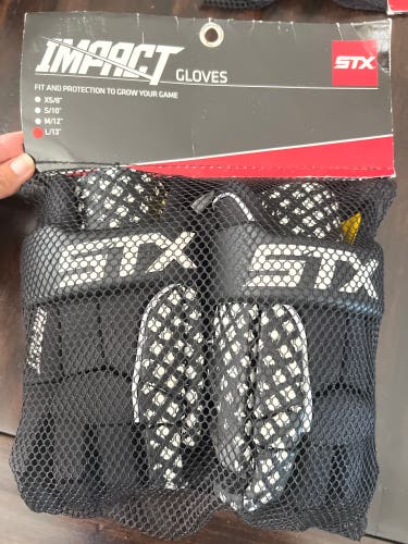 New STX Impact Lacrosse Gloves L/13”