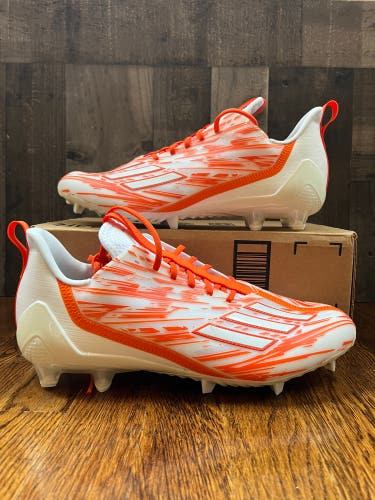Adidas Adizero Orange White Football Cleats HP8748 - Mens Size 12 - New