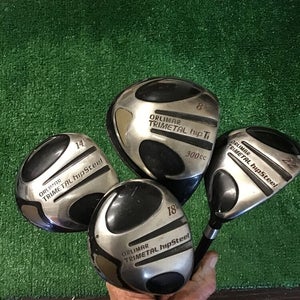 Orlimar Tri-Metal Fairway Woods Set Driver, 3w, 5w, 7w With Graphite Shafts