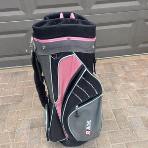 RAM ladies golf stand bag lite weight with strap , club dividers and rain cover .