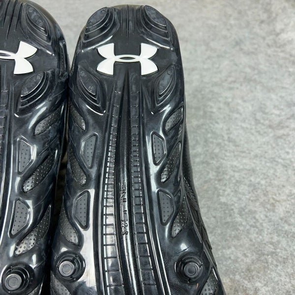 Under Armour Mens Football Cleat 18 Black White Shoe Lacrosse Spine Hammer K1