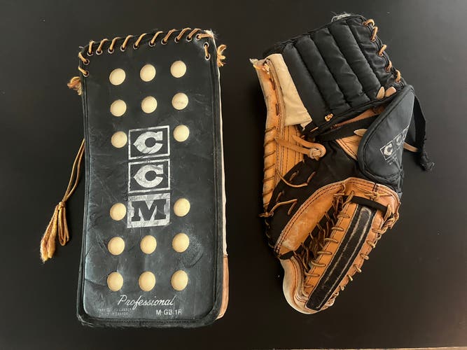 Vintage CCM Professional Glove and Blocker M-GB 1R