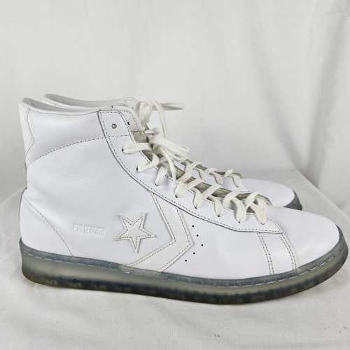 Converse Pro Leather High Top Sneakers White/Icy Sole Mens Size 12