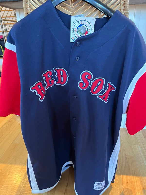Nike MLB Boston Red Sox Button Down Jersey Size Youth Medium 12/14