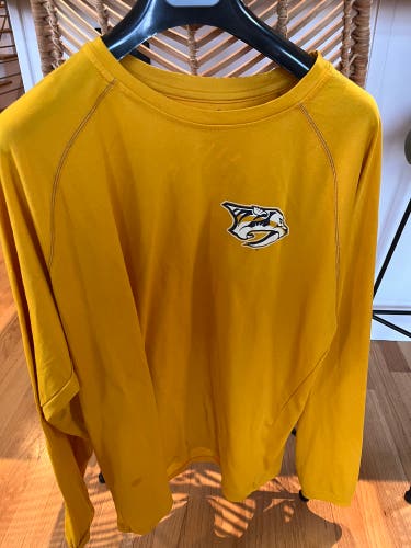 Phil Thomasino Nashville Predators Team Issued Adidas Long Sleeve Dryfit