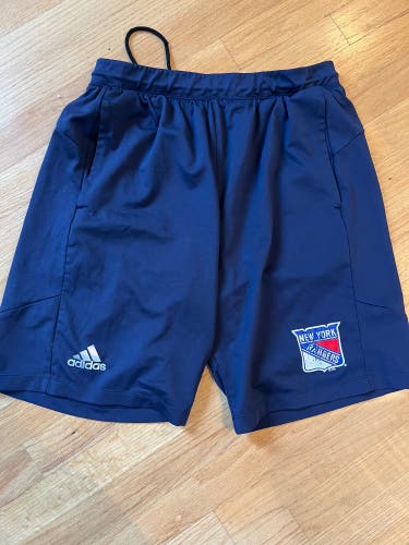 New York Rangers Team Issued Adidas Dryfit Shorts Large