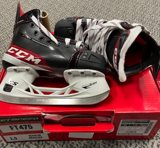New CCM Regular Width Size 1.5 JetSpeed FT475 Hockey Skates