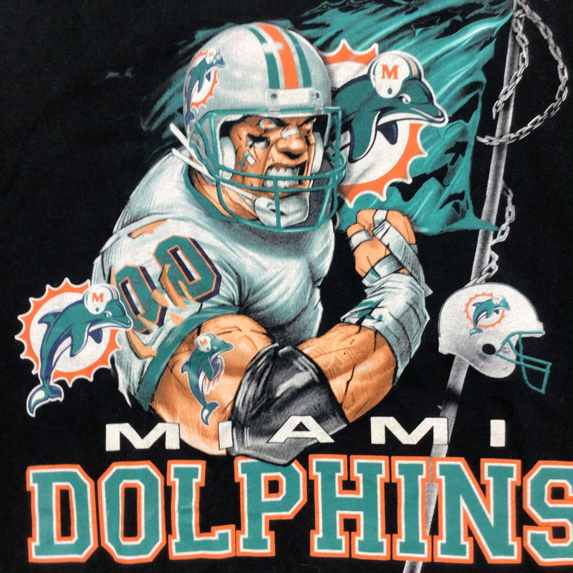 Vintage NFL - Orange Miami Dolphins T-Shirt 2000s Large