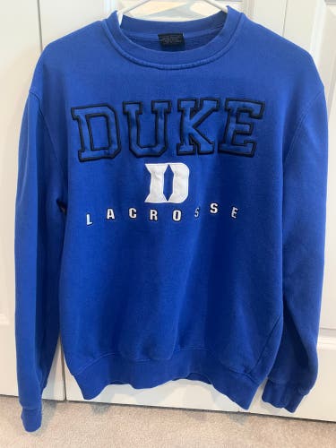 Duke Blue Devils Lacrosse Crewneck Blue size small vintage