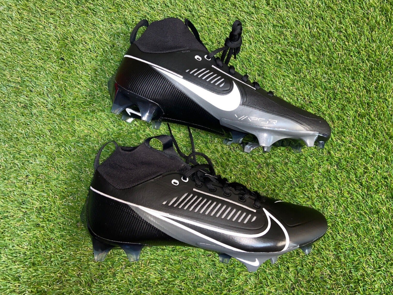 metallic football cleats