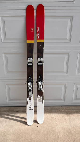 Used Men's 2021 Faction 174 cm All Mountain Prodigy Skis With Bindings Max Din 13