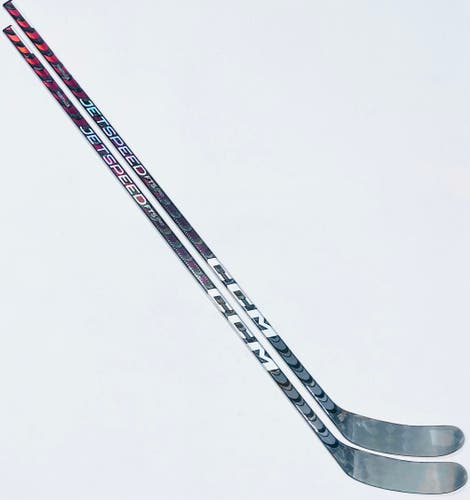 New 2 Pack Red CCM Jetspeed FT5 Pro Hockey Stick-LH-75 Flex-Modified P28M-Grip W/ Corner Tactile