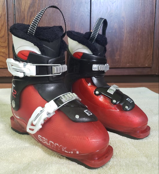KIDS YOUTH 21/21.5 Salomon T2 Ski Boots (YOUTH 2.5- 3) *USED* WASHED & CLEAN 259mm