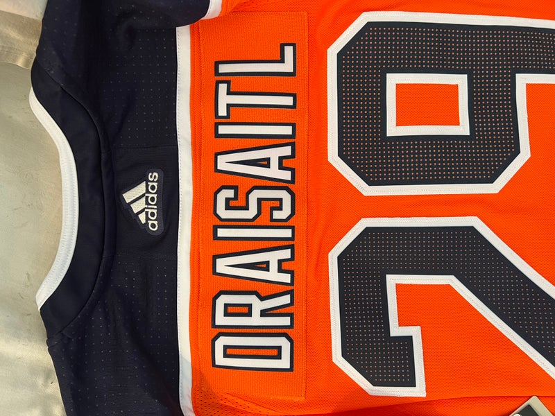 Leon Draisaitl signed 2022-23 Edmonton Oilers Reverse Retro Adidas