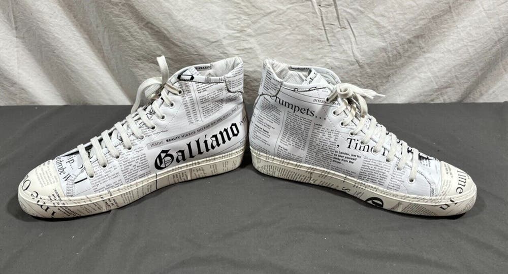 靴 john galliano 11a/w John Galliano High-Top Sneakers, Size 38 EU