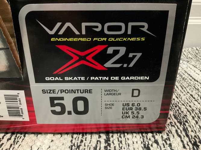 Bauer Vapor X2.7 used Junior Goalie Skates