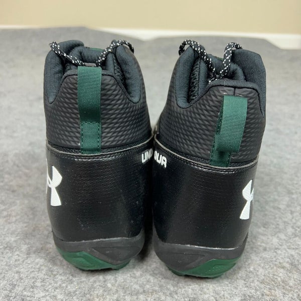 Under Armour Mens Football Cleat 16 Black Green Shoe Lacrosse Spine Hammer N2