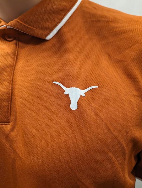 Nike Men's Texas Longhorns Burnt Orange Dri-Fit Woven Polo, Medium