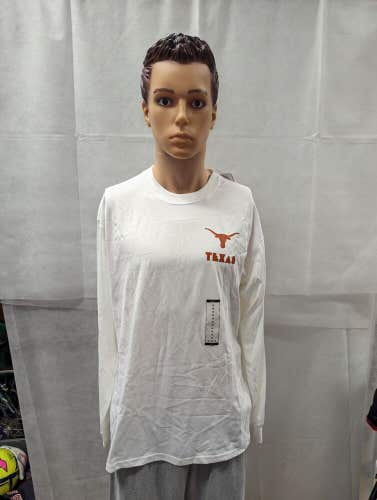 NWT Texas Longhorns Nike Long Sleeve White Shirt M NCAA