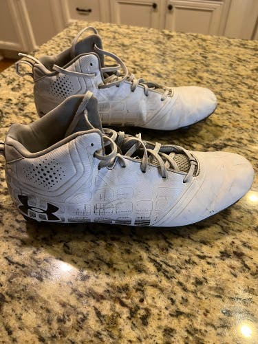 White Men's Molded Cleats Under Armour Cleats
