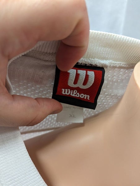 Wilson Game Cut Football Jersey XL White | SidelineSwap