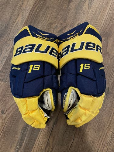 Bauer 15" Pro Stock Supreme 1S Gloves - Michigan Colours