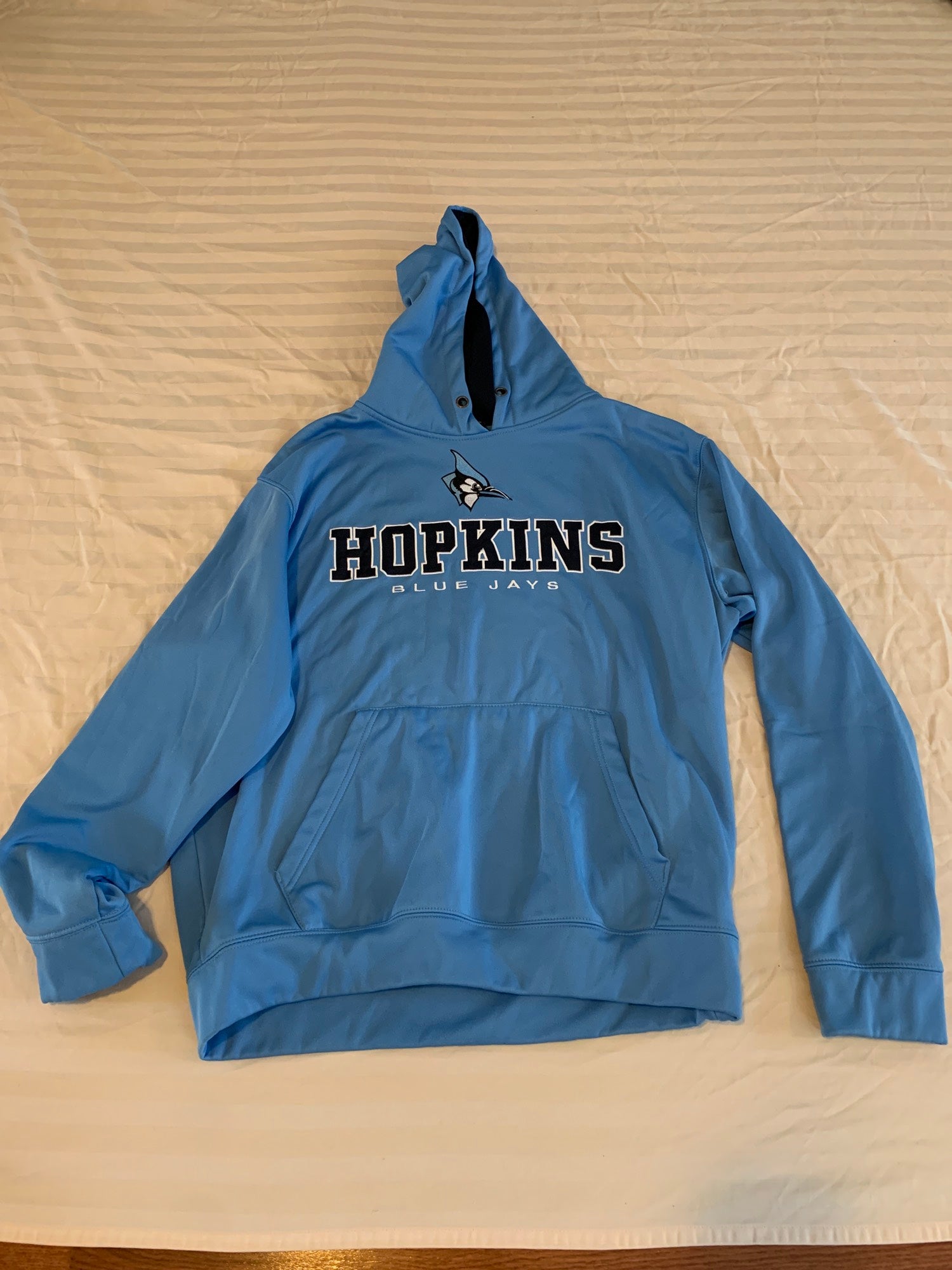 Men's Champion Black Johns Hopkins Blue Jays Reverse Weave Pullover Hoodie