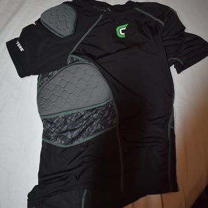 Cutters Compression 5 Pad Protective Shirt, Black, Boy's Large - Great Condition!