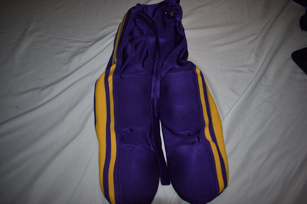 Riddell Integrated Football Pants, Purple/Yellow, Youth Large