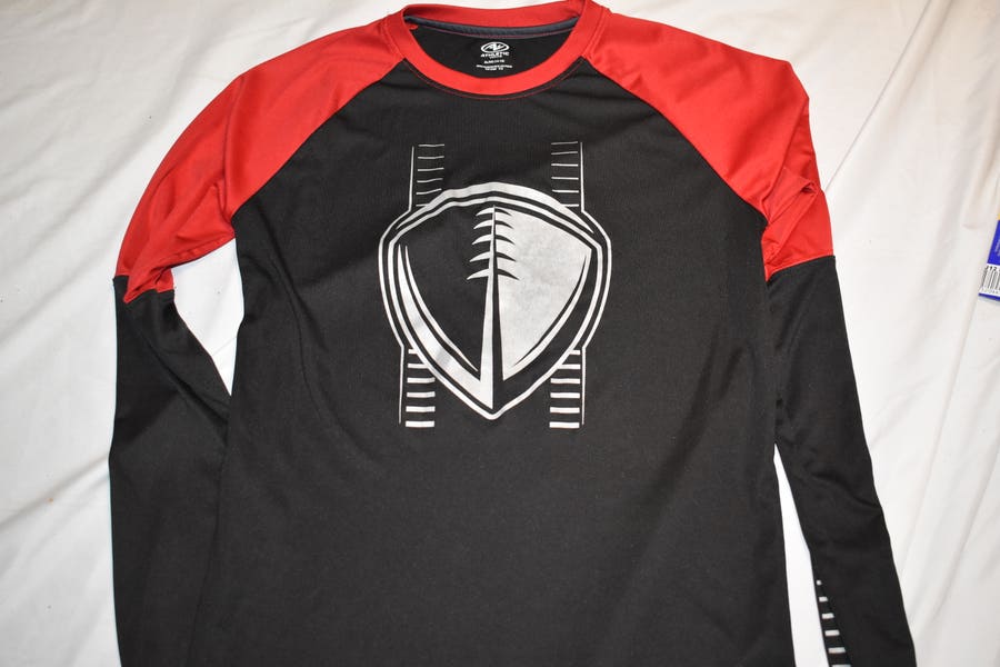 Athletic Works Long Sleeve Lightweight Football Shirt, Black