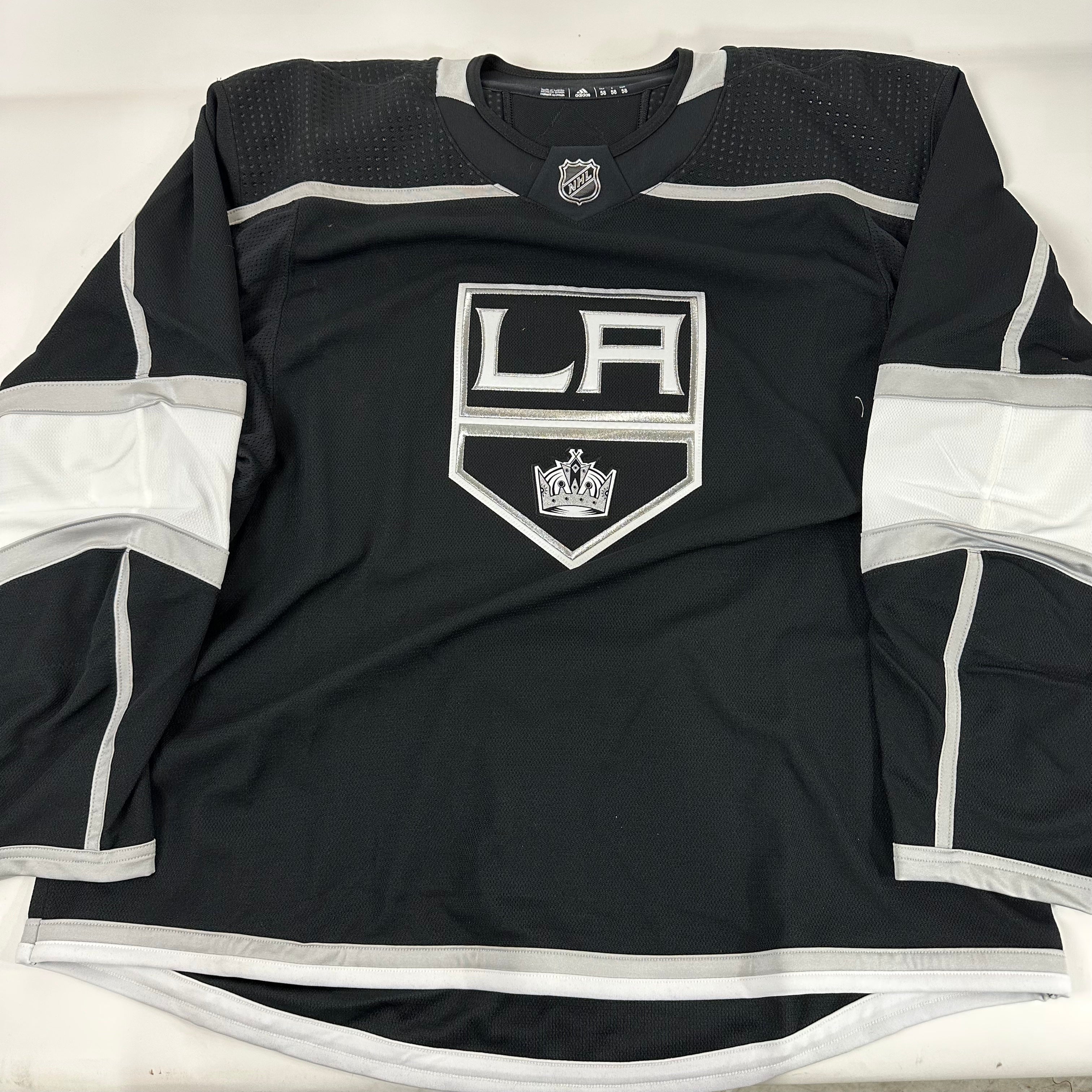Brand New Blank Adidas MIC LA Kings Game Jersey, Black, Size 58