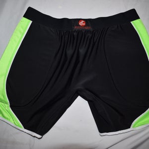 Cramer Women's Crossover Softball Compression Sliding Shorts ,Black/Lime, XL