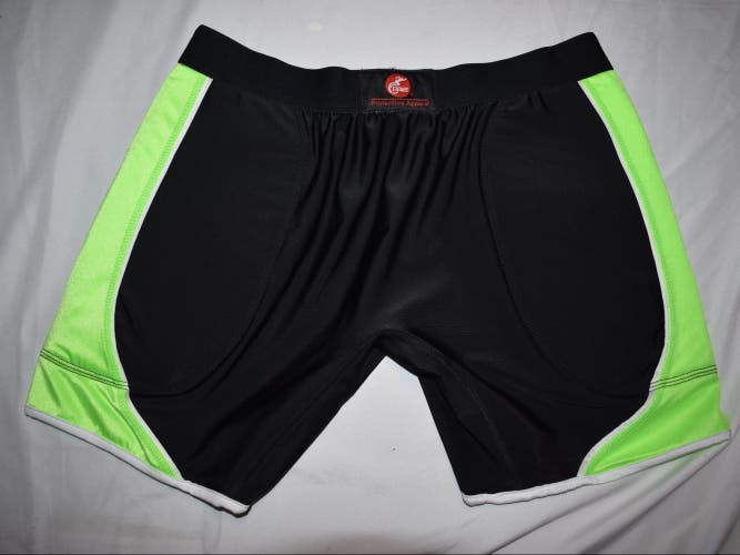 Cramer Women's Crossover Softball Compression Sliding Shorts ,Black/Lime, XL